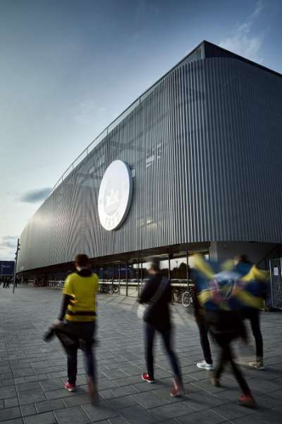 Charakteristisches Stadion der architektonischen Extraklasse, Ansvej 108, 8600 Silkeborg